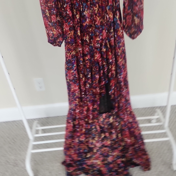 Ramy Brook Womens Fatima Floral Asymmetric Maxidress V Neck Size XS - Picture 5 of 6